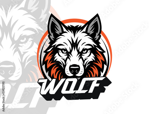 Wolf head vector logo design illustration
