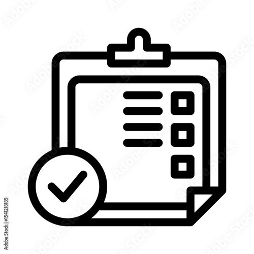 checklist line icon