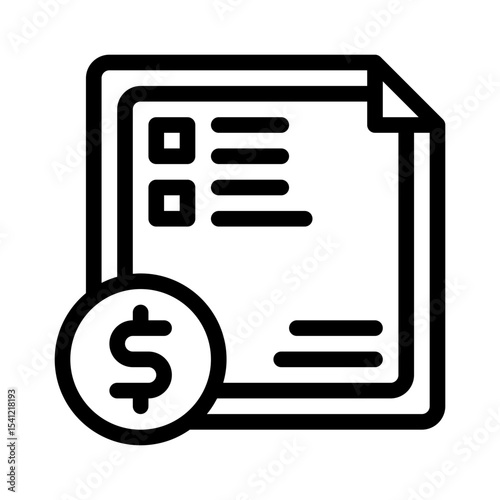 financial checklist line icon