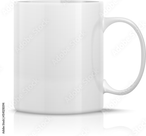 Realistic white cup