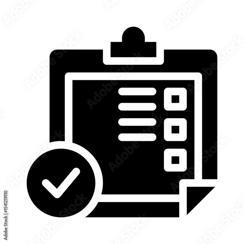 checklist glyph icon