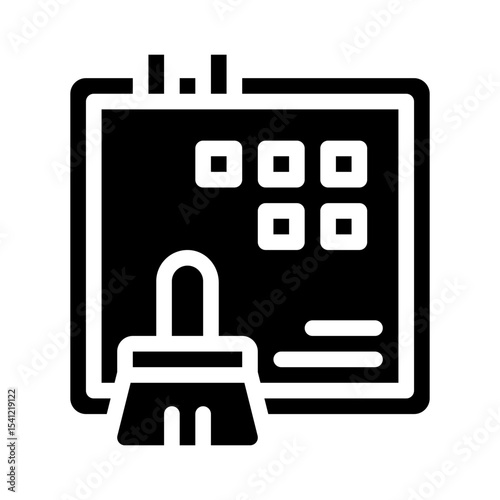 cleaning checklist glyph icon