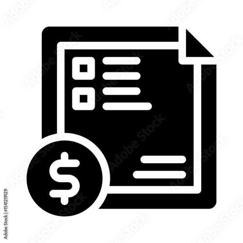 financial checklist glyph icon