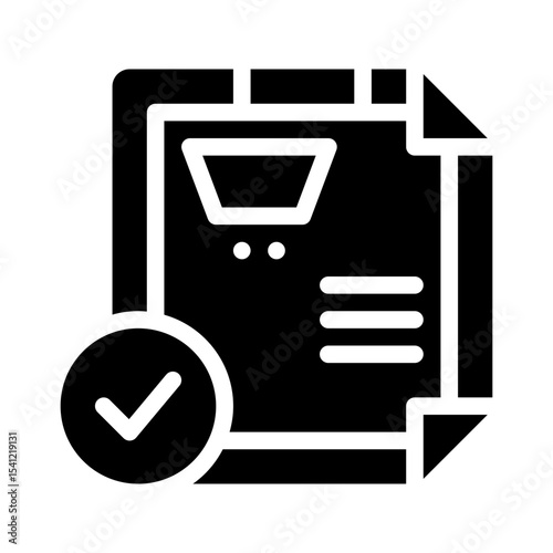 Grocery Checklist glyph icon