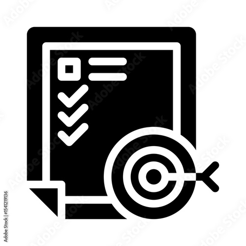 goal tracker glyph icon