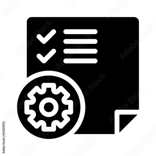 Project Management Checklist glyph icon