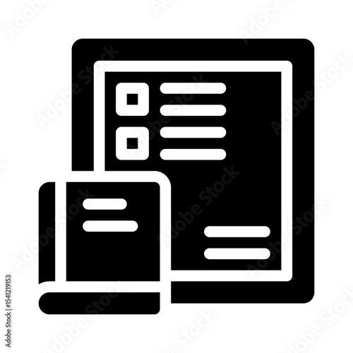 study checklist glyph icon