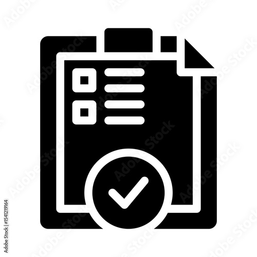 task completion glyph icon