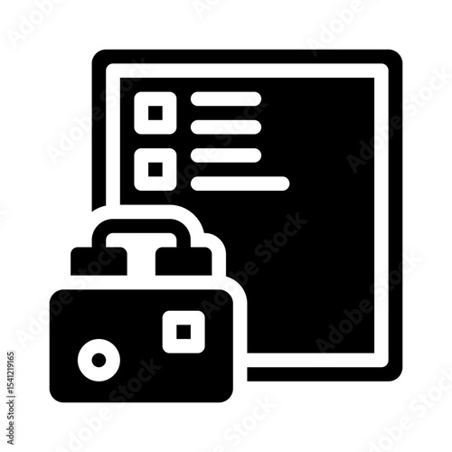 packing list glyph icon
