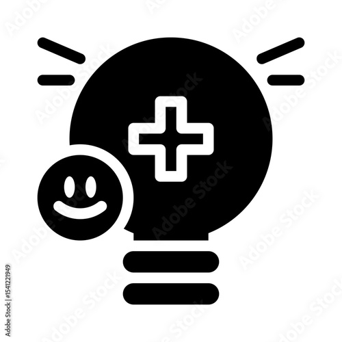 positivity glyph icon
