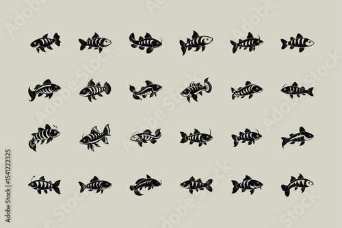 Dojo Loach, aquarium fish vector art illustration
