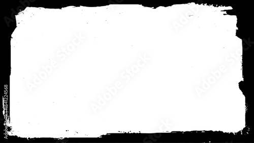 Vector Vintage Grunge Black and White Distress Border Frame for your Design . 