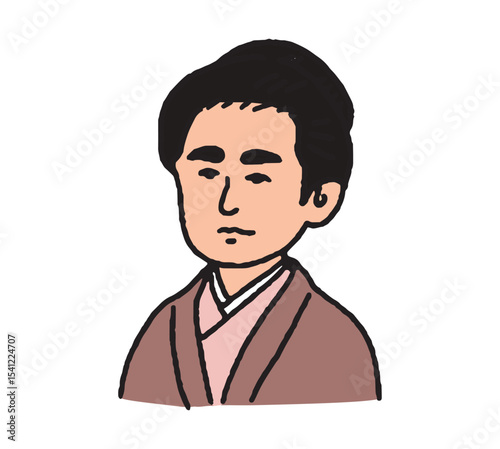 明治時代に活躍した女性の手描きイラスト
