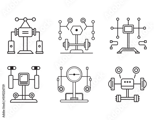 high tech gym equipment with digital interfaces