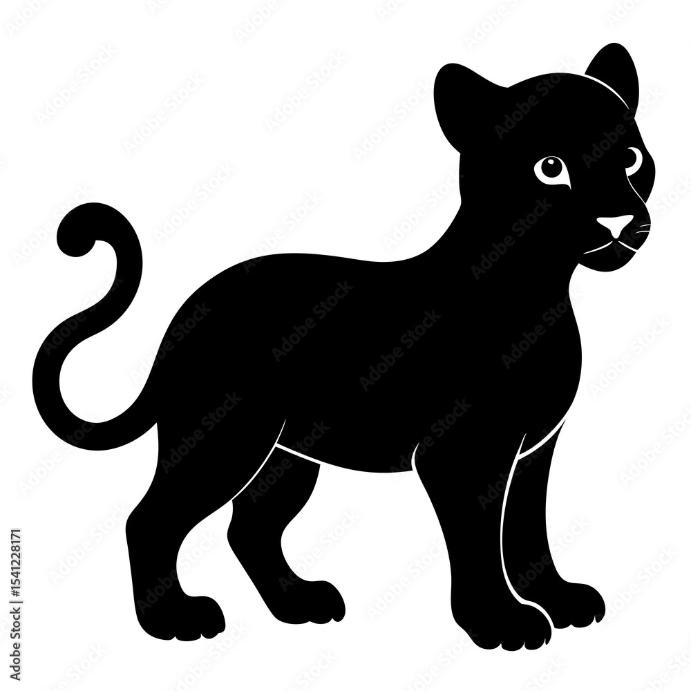 Obraz premium baby Leopard on white background 