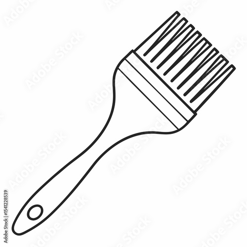 Line art illustration of a pastry brush