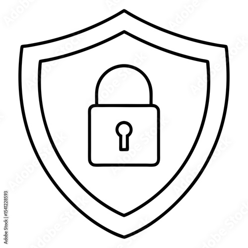 Security shield icon padlock protection privacy