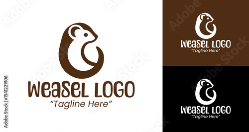 Creative and Playful Weasel Logo for Digital and Business Branding