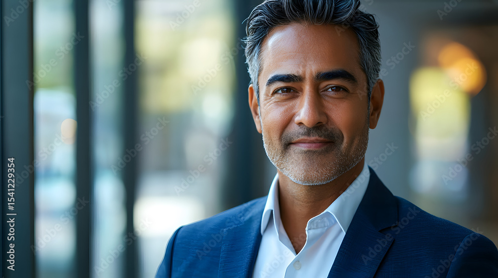 Headshot close up portrait of indian or latin confident mature good looking middle age Headshot close up portrait of indian or latin confident mature good looking middle age