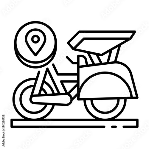 This Pedicap icon is suitable for Transportation, Travel and Tourism, etc