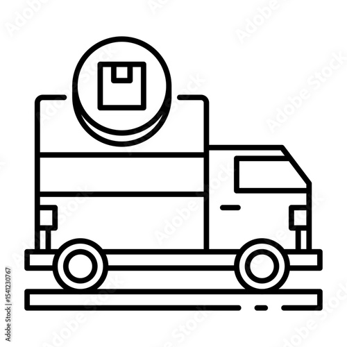 This Truck icon is suitable for Transportation, Travel and Tourism, etc