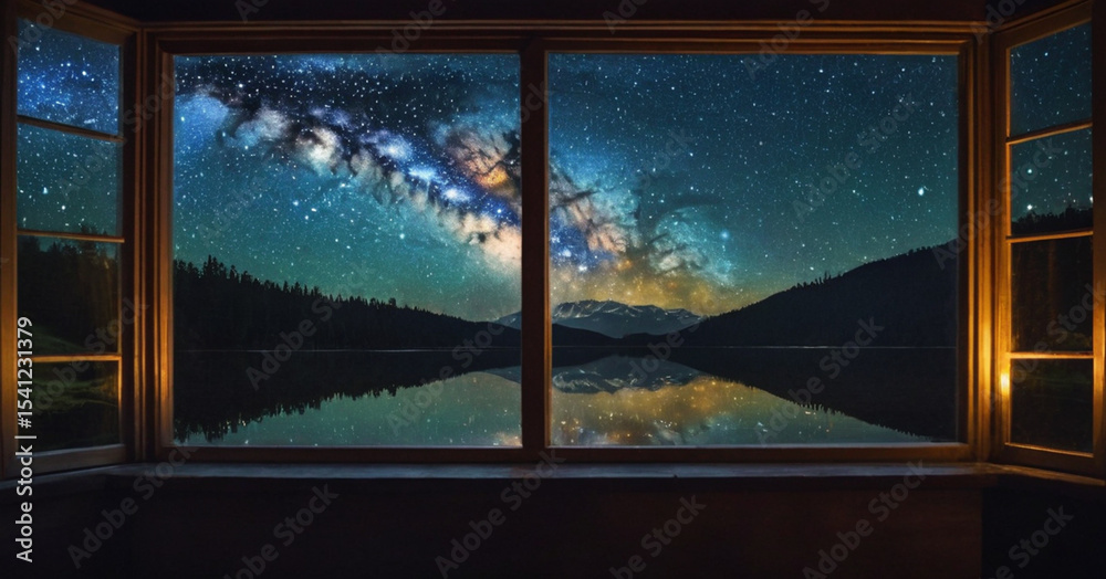 Fototapeta premium night blue sky background and star