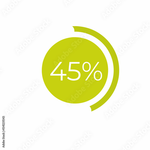 loading bar 45% icon vector