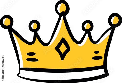 Decorative Yellow Crown icon