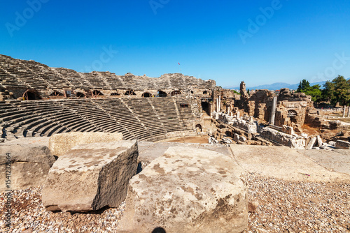 Fotografija The remains of the Roman amphitheatre, Side, Antalya, Turkey