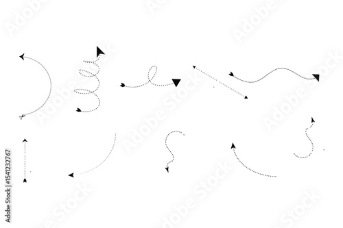 Black curve arrows sets 