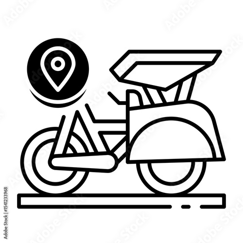 This Pedicap icon is suitable for Transportation, Travel and Tourism, etc