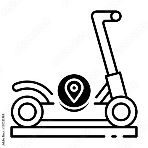 This Scooter icon is suitable for Transportation, Travel and Tourism, etc