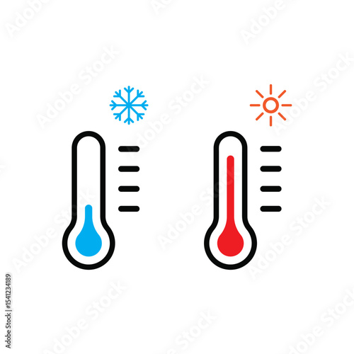thermometer icon set