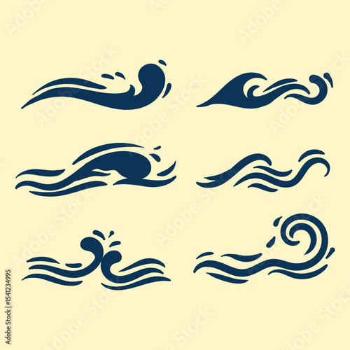 set of sea waves