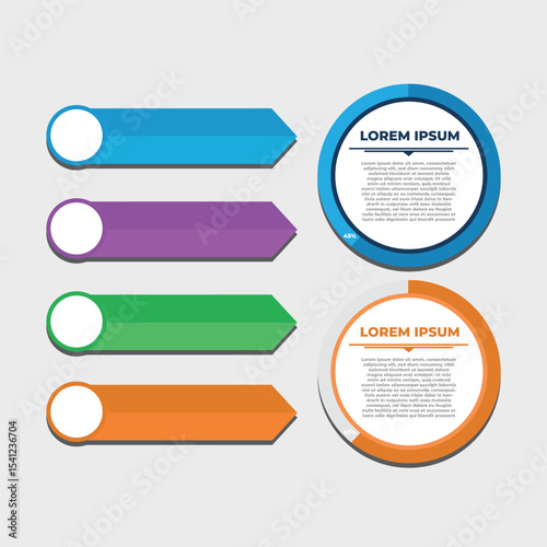set of colorful vector labels