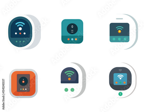 smart thermostat mounted on the wall