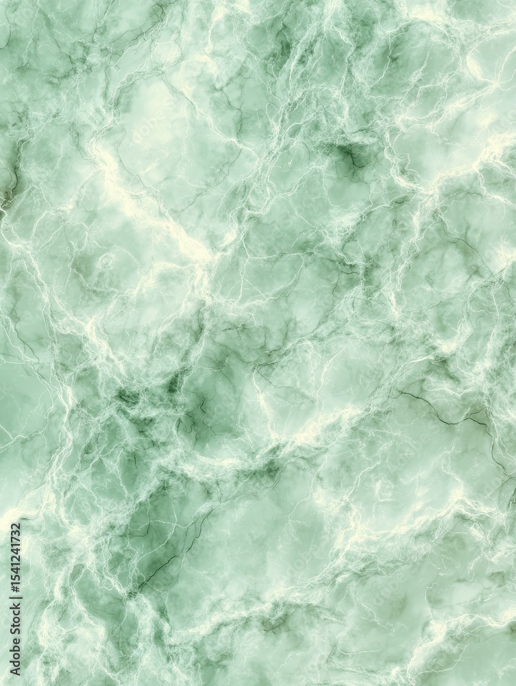 Obraz premium Pale green marble texture with subtle veins.