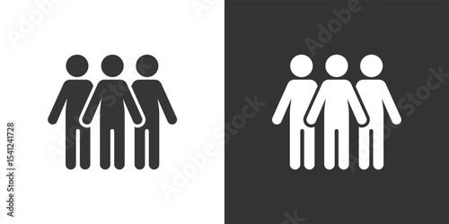 Teamwork icon. Solid glyph series icon