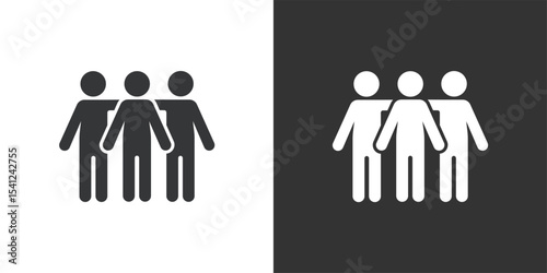 Teamwork icon. Solid glyph series icon