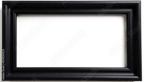 Classic black wood frame, isolated on white background , decor, clean