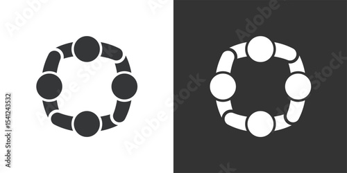 Together icon. Solid glyph series icon