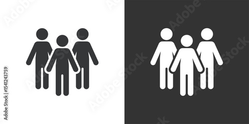 Peoples icon. Solid glyph series icon