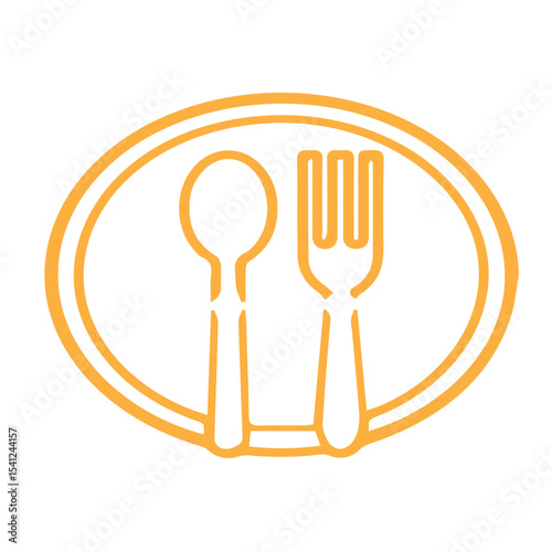 cutlery icon gold