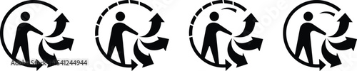 triman recycling icon set, Recycling Active Lifestyle Vector Pattern template designs elements, for Business and Finance buttons, Climate Change, Seasonal Christmas Holiday Graphic, Books and Reading