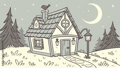 Handcrafted Wooden Birdhouse on Tree Branch – Spring Nest & Woodland Shelter