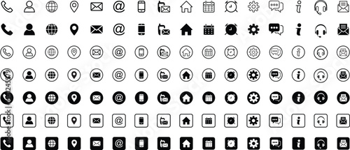 contact and web icons set , Website icon set. for computer, web and mobile apps , vector illustration .