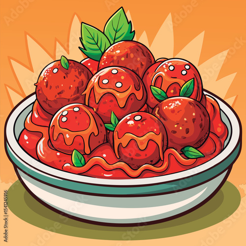 Delicious meatballs in a rich tomato sauce.