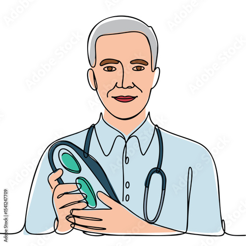 Doctor holds an orthopedic insole. Podiatrist specializing in foot health and foot pain relief. Orthopedic insoles, podiatry, foot care, medicine, healthcare
