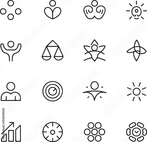 set of icons
