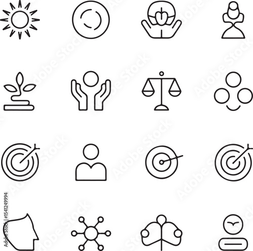 set of icons